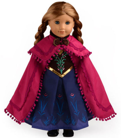Doll Clothes Fits American Girl 18" Inch Outfit Princess Anna Dress
