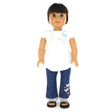 Doll Clothes Fits American Girl 18" Inch Outfit Jeans Butterfly Pants
