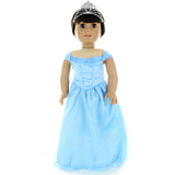 Doll Clothes Fits American Girl & Other 18" Inch Dolls Beautiful Blue Princess Dress