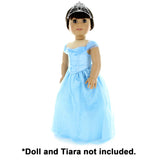 Doll Clothes Fits American Girl & Other 18" Inch Dolls Beautiful Blue Princess Dress