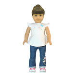 Doll Clothes Fits American Girl 18" Inch Outfit Jeans Butterfly Pants