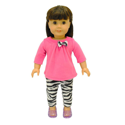 Doll Clothes Fits American Girl 18" Inch Legging Zebra Dress Outfit