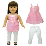 Doll Clothes Fits American Girl 18" Inch Outfit Blouse Pink & Pants