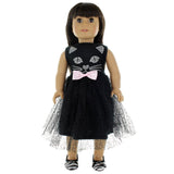 Doll Clothes Fits American Girl 18" Inch Outfit Cute Cat Black Dress