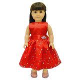 Doll Clothes Fits American Girl & Other 18" Inch Dolls Beautiful Red Dress