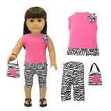 Doll Clothes Fits American Girl & Other 18" Inch Dolls Capri Zebra Dress Outfit