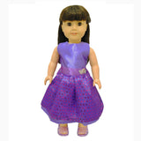 Doll Clothes Fits American Girl & Other 18" Inch Dolls Beautiful Purple Dress