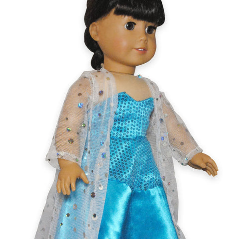 Doll Clothes Fits American Girl 18" Inch Outfit Frozen Elsa Dress