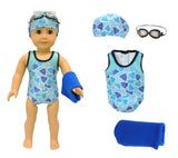 Doll Clothes Fits American Girl 18" Inch Swimsuit Bathing Pool Set Outfit
