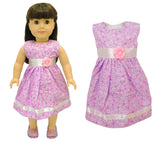 Doll Clothes Fits American Girl 18" Inch Outfit Pink Flower Dress