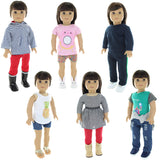 Doll Clothes Fits American Girl & Other 18" Inch Dolls 6 Casual Outfits Set