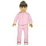 Doll Clothes Fits American Girl 18" Inch Pink Hoodie & Sweatpants Outfit