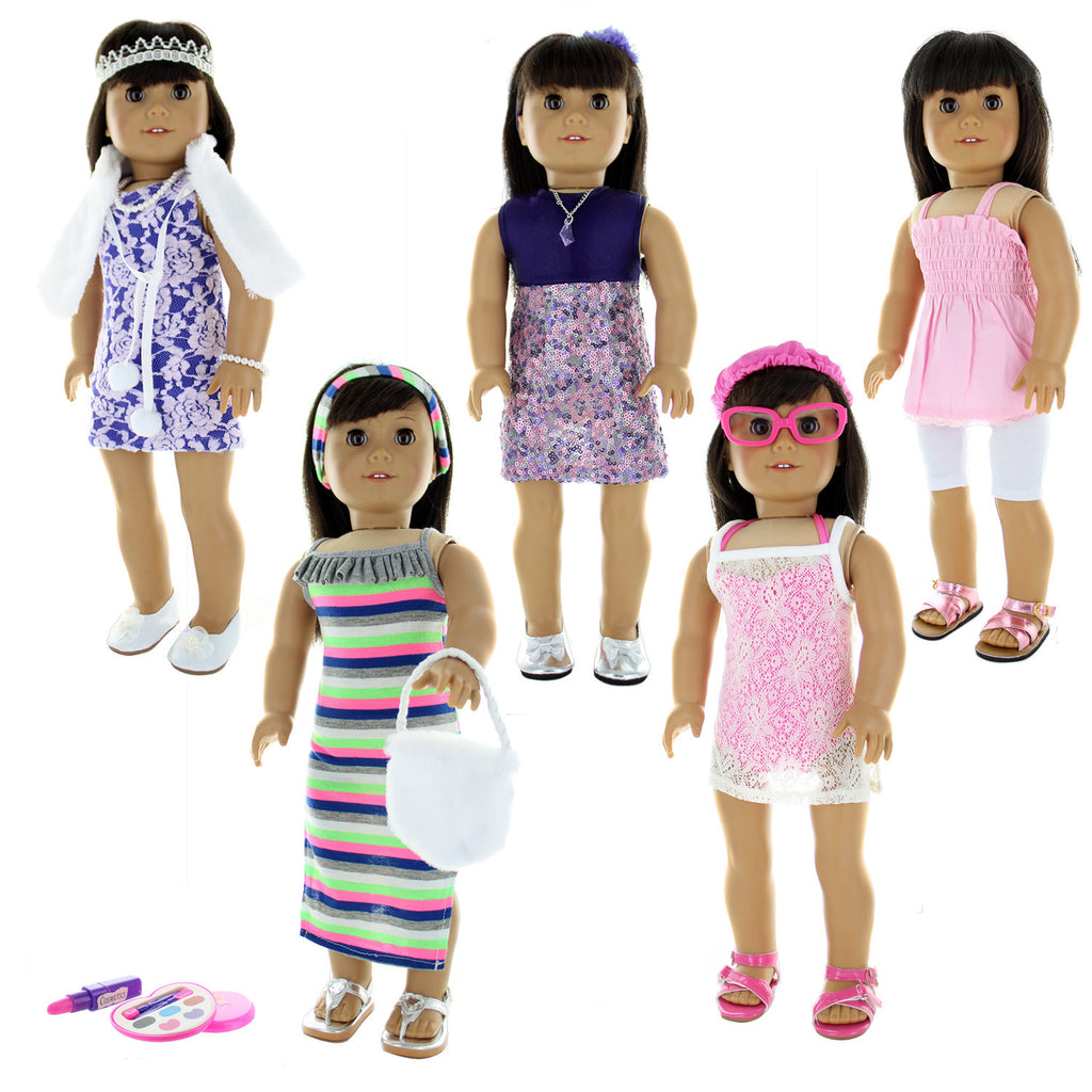  18 Inch Doll Clothes Dress and Doll Accessories