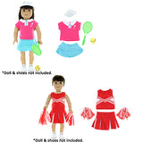 Doll Clothes Fits American Girl & Other 18" Inch Dolls 6 Pieces Sports Outfits Set