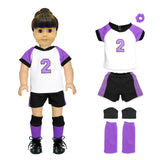 Doll Clothes Fits American Girl 18" Inch Soccer Player Outfit Dress