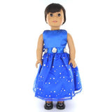 Doll Clothes Fits American Girl 18" Inch Outfit Blue Princess Dress