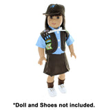 Doll Clothes Fits American Girl 18" Inch Girl Scout Outfit Dress Brown