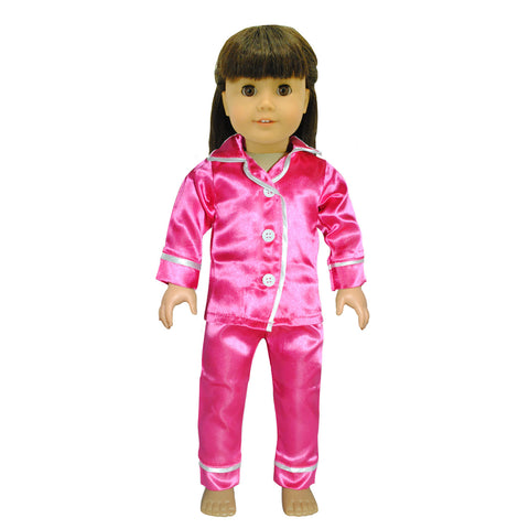 Doll Clothes Fits American Girl 18" Inch Pink Pajama Outfit Dress